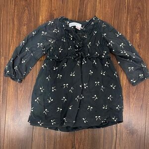 Dark grey dress with bows